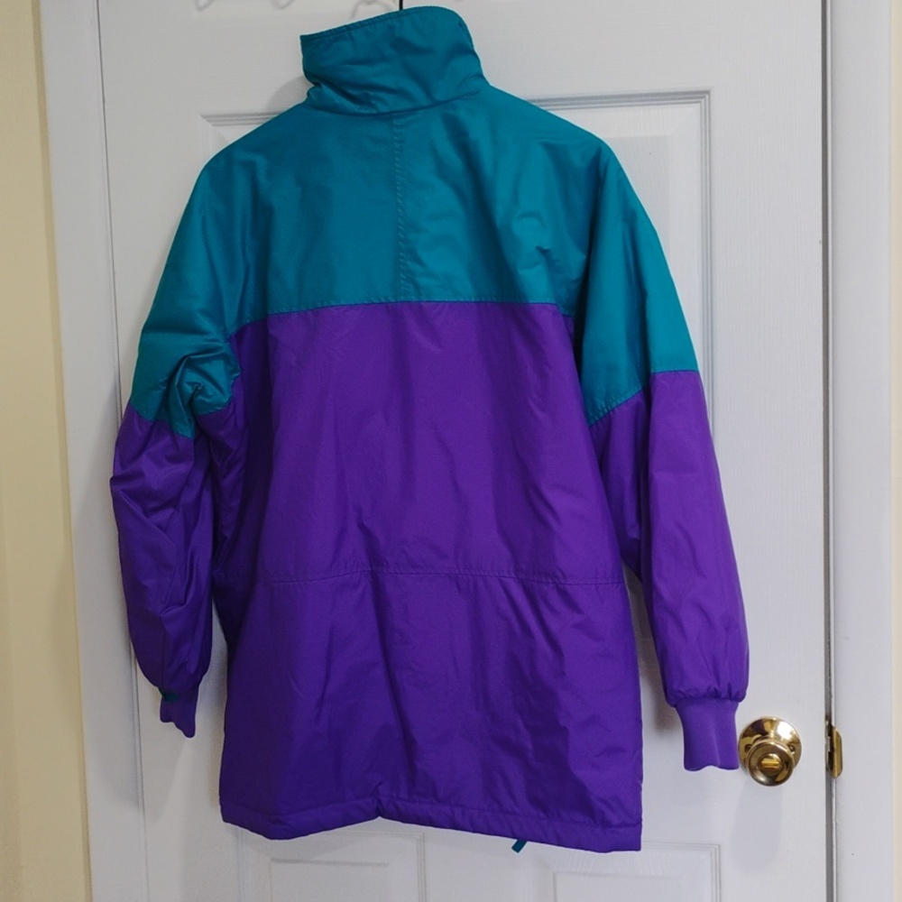 Columbia Teal and Purple Reversible Colorblock Jacket - Picture 5 of 9